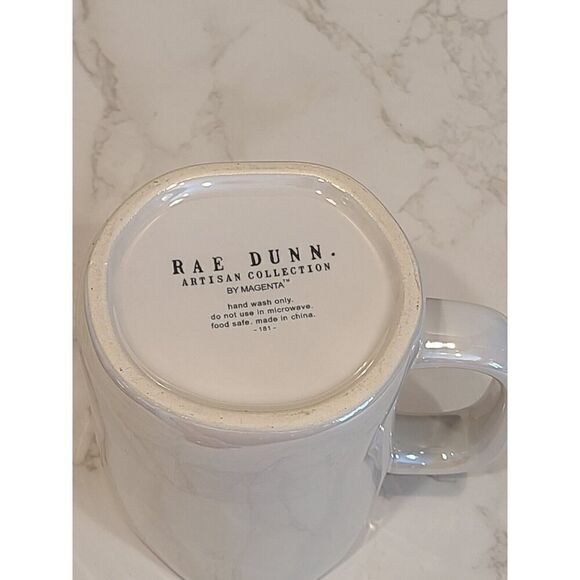 Rae Dunn Magenta Collection Iridescent White Coffee Mug "Snow Much Fun" NWOT - Picture 7 of 7